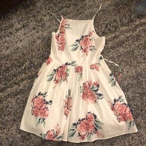 Flirty white floral dress
